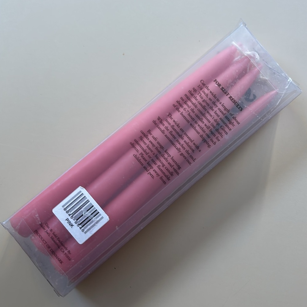 Trader Joe’s Set of 6 Pink Taper Candles - Picture 3 of 7